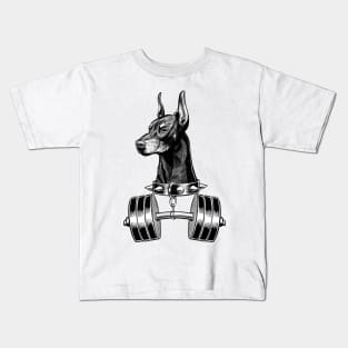 Doberman Gym Kids T-Shirt